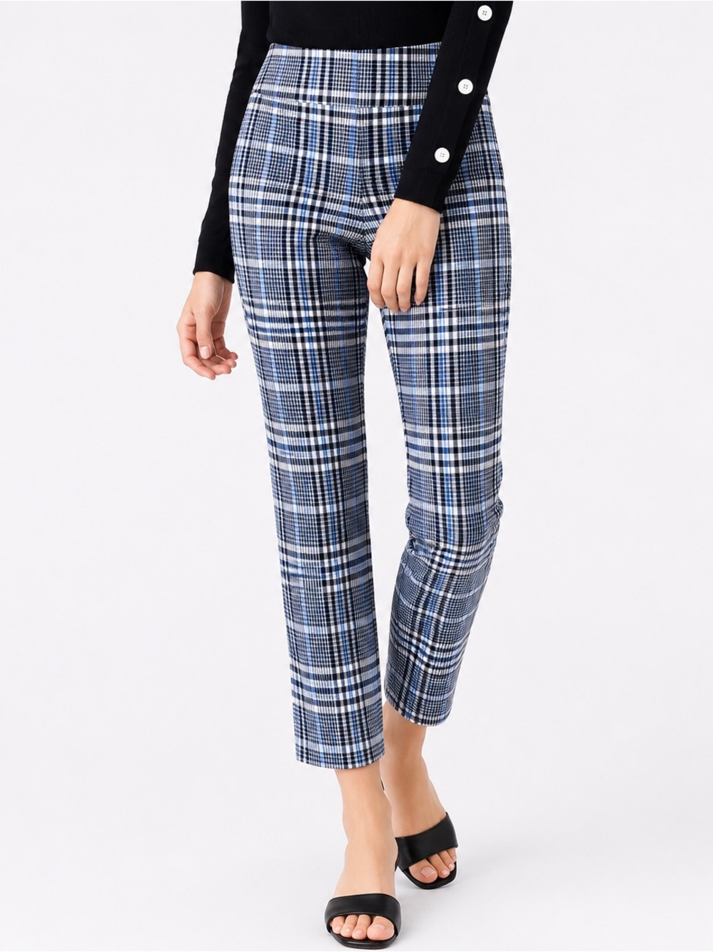 Anthropology Striped Checkered Trousers